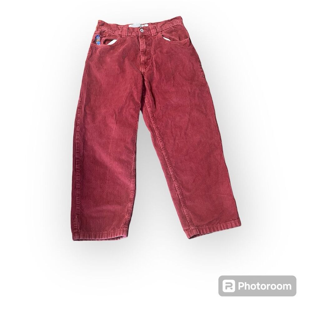 Polar Skate Co Men's Burgundy Corduroy Pants Size 30/30 Casual Solid